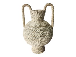 DKD Home Decor Jarrón Seagrass Ratán Natural 30x30x50 cm