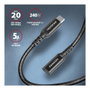 Axagon BUCM32-CF10AB Cable de extensión USB-C a USB-C 3.2 Gen 2, 1 m, 20 Gbps - Aluminio