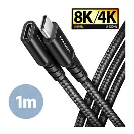 Axagon BUCM32-CF10AB Cable de extensión USB-C a USB-C 3.2 Gen 2, 1 m, 20 Gbps - Aluminio