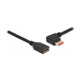 DeLOCK Cable de Extensión DisplayPort Macho 90° Izquierda a Hembra 8K 60 Hz 1 m