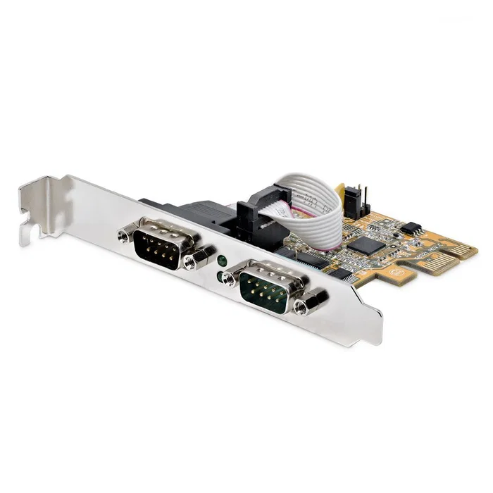 StarTech.com 21050-PC-SERIAL-LP Tarjeta PCIe Interna de 2 Puertos Serie RS-232 con Adaptador de Interfaz - Low Profile y Full Height - Compatible con Windows y Linux StarTech.com 21050-PC-SERIAL-LP Tarjeta PCIe Interna de 2 Puertos Serie RS-232 con Adaptador de Interfaz - Low Profile y Full Height - Compatible con Windows y Linux