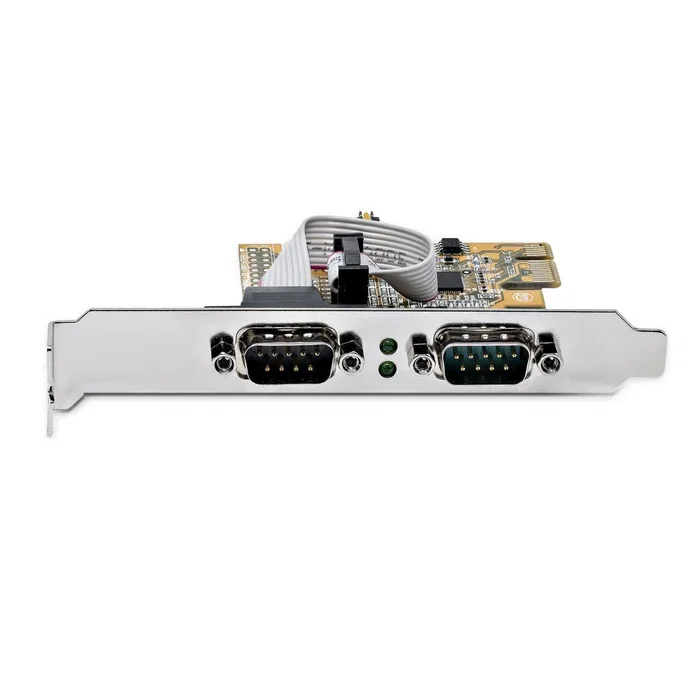 StarTech.com 21050-PC-SERIAL-LP Tarjeta PCIe Interna de 2 Puertos Serie RS-232 con Adaptador de Interfaz - Low Profile y Full Height - Compatible con Windows y Linux StarTech.com 21050-PC-SERIAL-LP Tarjeta PCIe Interna de 2 Puertos Serie RS-232 con Adaptador de Interfaz - Low Profile y Full Height - Compatible con Windows y Linux