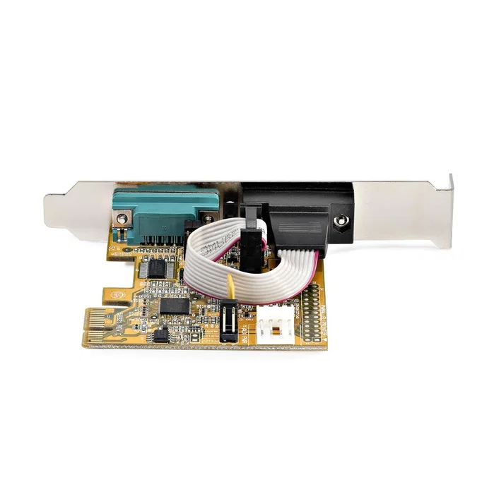 StarTech.com 21050-PC-SERIAL-LP Tarjeta PCIe Interna de 2 Puertos Serie RS-232 con Adaptador de Interfaz - Low Profile y Full Height - Compatible con Windows y Linux StarTech.com 21050-PC-SERIAL-LP Tarjeta PCIe Interna de 2 Puertos Serie RS-232 con Adaptador de Interfaz - Low Profile y Full Height - Compatible con Windows y Linux