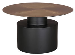 DKD Home Decor Mesita Auxiliar de Hierro 76x76x46 Dorado