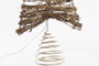 DKD Home Decor Estrella LED Fibra Natural y Dorado 20x5x25 cm