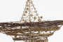DKD Home Decor Estrella LED Fibra Natural y Dorado 20x5x25 cm