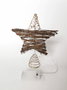 DKD Home Decor Estrella LED Fibra Natural y Dorado 20x5x25 cm