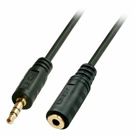 Lindy 35654 Cable de Audio Jack 3.5mm de 5 Metros, Color Negro