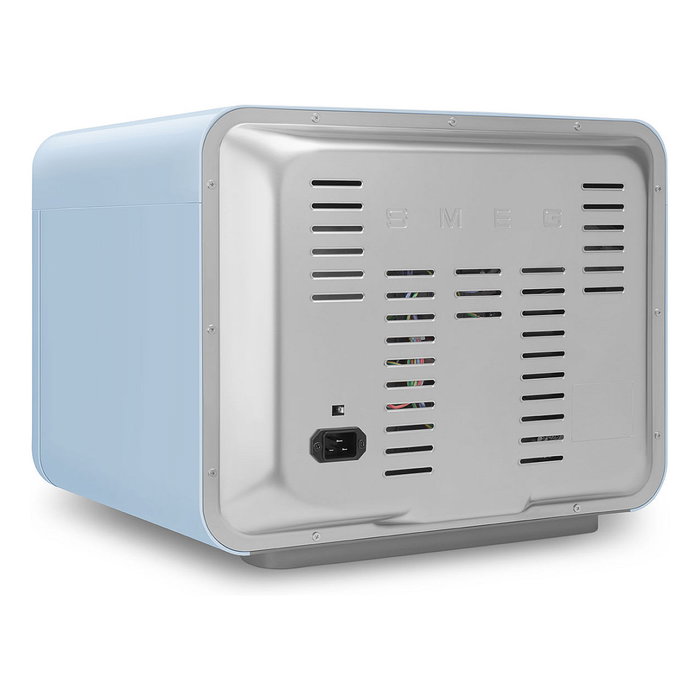 Smeg COF01PBEU Mini Horno Vintage Pastellblau 30L 1800W con Vapor, 3 Estantes, Azul