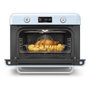 Smeg COF01PBEU Mini Horno Vintage Pastellblau 30L 1800W con Vapor, 3 Estantes, Azul