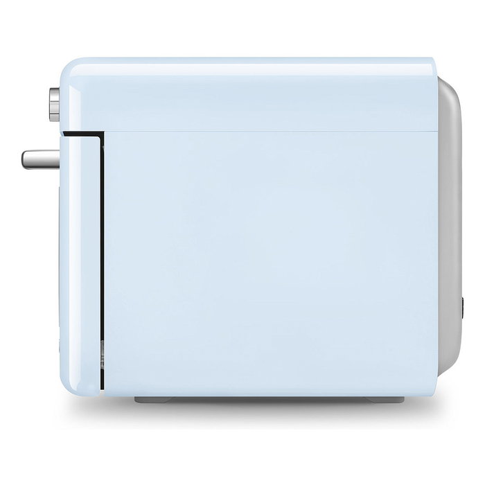 Smeg COF01PBEU Mini Horno Vintage Pastellblau 30L 1800W con Vapor, 3 Estantes, Azul