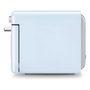 Smeg COF01PBEU Mini Horno Vintage Pastellblau 30L 1800W con Vapor, 3 Estantes, Azul
