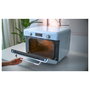 Smeg COF01PBEU Mini Horno Vintage Pastellblau 30L 1800W con Vapor, 3 Estantes, Azul