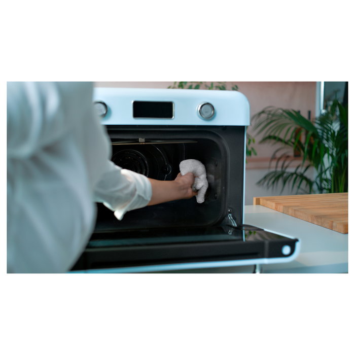 Smeg COF01PBEU Mini Horno Vintage Pastellblau 30L 1800W con Vapor, 3 Estantes, Azul
