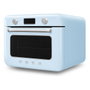 Smeg COF01PBEU Mini Horno Vintage Pastellblau 30L 1800W con Vapor, 3 Estantes, Azul