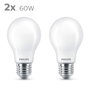 Philips Bombilla LED Equivalente 60 W E27 Blanco cálido, Juego de 2