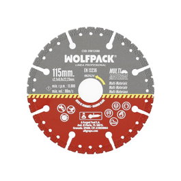 WOLFPACK LINEA PROFESIONAL Disco Diamante 115 Mm Multimaterial Total X