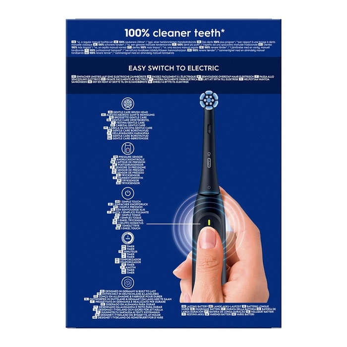 Oral-B iO Series 2 Cepillo Dental Eléctrico Recargable - 2 Mangos (Negro/Night Black & Verde/Forest Green) con 2 Cabezales, 3 Modos, Sensor de Presión