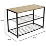 Home Deco Factory Banco Zapatero Negro 62x30x43 cm