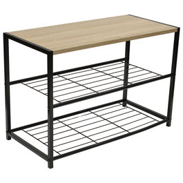 Home Deco Factory Banco Zapatero Negro 62x30x43 cm