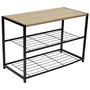 Home Deco Factory Banco Zapatero Negro 62x30x43 cm