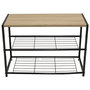 Home Deco Factory Banco Zapatero Negro 62x30x43 cm