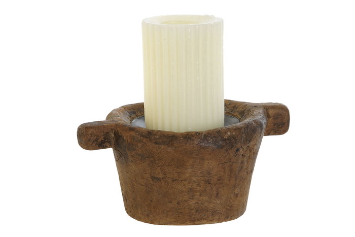 DKD Home Decor Surtido de 4 Portavelas de Madera Estilo Antiguo DKD Home Decor Surtido de 4 Portavelas de Madera Estilo Antiguo