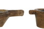 DKD Home Decor Surtido de 4 Portavelas de Madera Estilo Antiguo