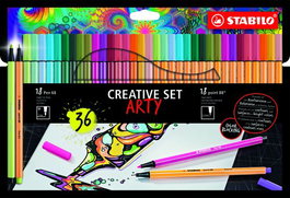 STABILO Estuche de 36 Rotuladores de Fibra 68/Point 88 Arty Line
