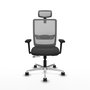 PIQUERAS Y CRESPO Silla de oficina Haches Gris con mecanismo Sincro/Traslack