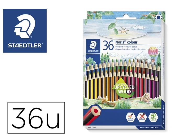 Staedtler Noris Colour Wopex Lápices de Colores Surtidos Estuche de 36 unidades Staedtler Noris Colour Wopex Lápices de Colores Surtidos Estuche de 36 unidades