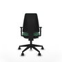 PIQUERAS Y CRESPO Silla de oficina Elche Verde esmeralda con Brazos 1D