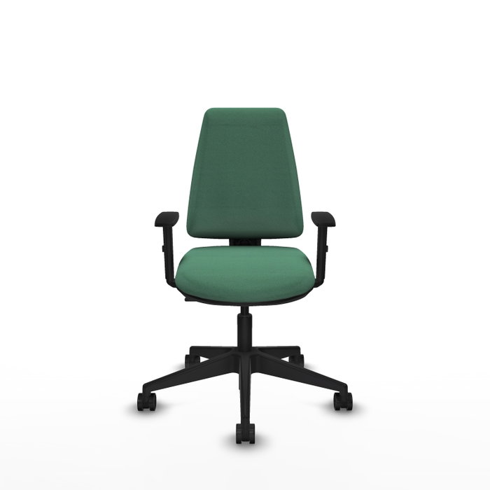 PIQUERAS Y CRESPO Silla de oficina Elche Verde esmeralda con Brazos 1D