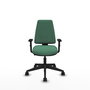 PIQUERAS Y CRESPO Silla de oficina Elche Verde esmeralda con Brazos 1D