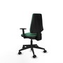 PIQUERAS Y CRESPO Silla de oficina Elche Verde esmeralda con Brazos 1D