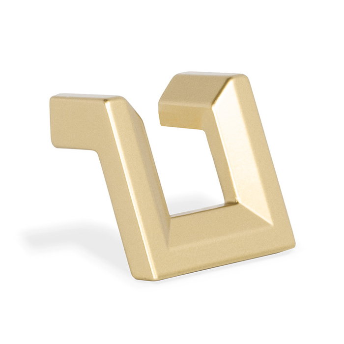 Giusti Celso Tirador Zamak Negro Mate y Oro Satinado Dist. Agujero 32Mm