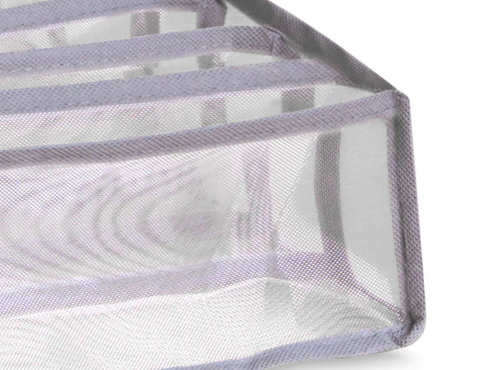 Kipit Organizador Sujetador 7 Compartimentos Gris 35 x 9 x 30 cm (Set de 24)