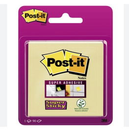 Post-It Bloc Notas Adhesivas Super Sticky 90 Hojas 76x76mm Canary Yellow 654 7100172338