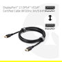 Club 3D CAC-1093 Cable DisplayPort 2.1, Macho a Macho, 3m, 8K@120Hz, 4K@240Hz, 54 Gbps, Certificado, Negro