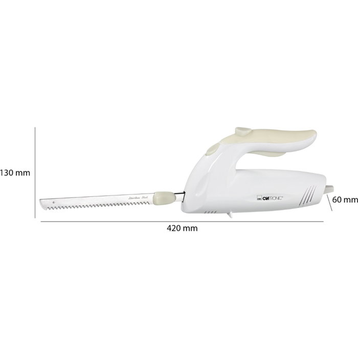 Clatronic EM 3062 cuchillo eléctrico blanco Clatronic EM 3062 cuchillo eléctrico blanco