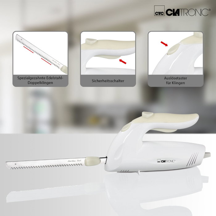Clatronic EM 3062 cuchillo eléctrico blanco Clatronic EM 3062 cuchillo eléctrico blanco