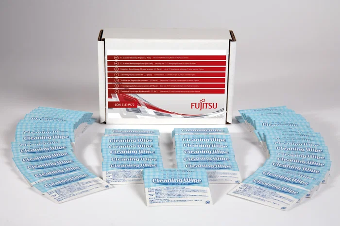 Fujitsu CON-CLE-W72 Kit de 72 toallitas de limpieza para escáner con líquido F1
