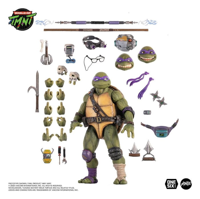 Mondo Tortugas Ninja Figura 1/6 Donatello con Accesorios Mondo Tortugas Ninja Figura 1/6 Donatello con Accesorios