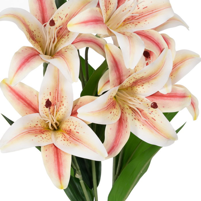 Flor Lirio Rosa Goma Decoración 59 cm (Set de 8)