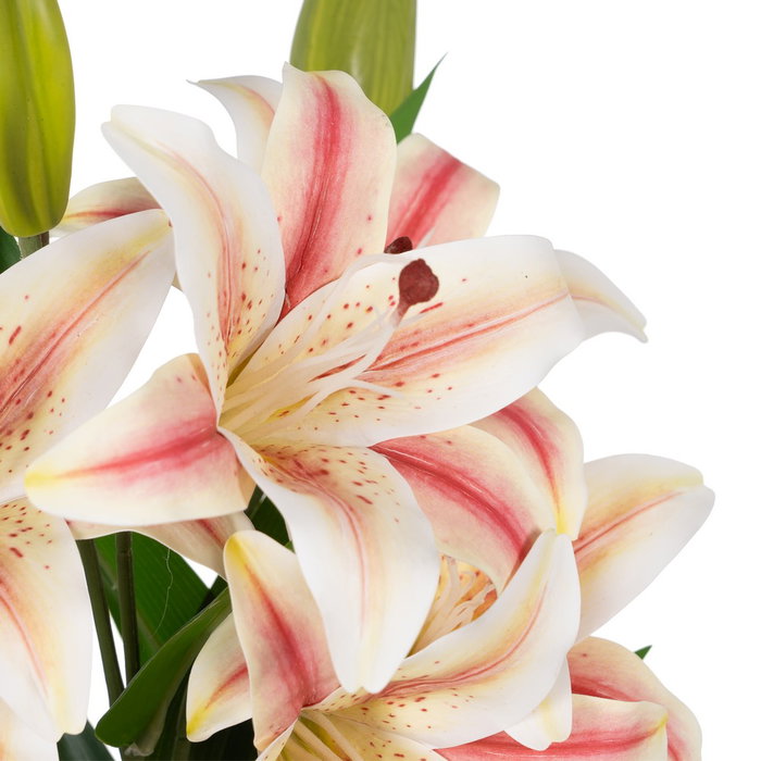 Flor Lirio Rosa Goma Decoración 59 cm (Set de 8)