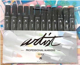 ARTIST BY ALEX BOG Estuche 12 Rotuladores Doble Punta Colores Pastel