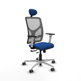 PIQUERAS Y CRESPO Silla de oficina Motilla Azul y Gris