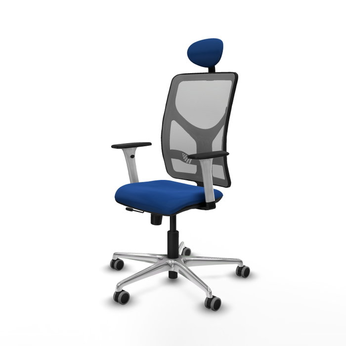 PIQUERAS Y CRESPO Silla de oficina Motilla Azul y Gris