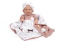 Muñecas Arias Muñeca Elegance Babyto 33 cm Rosa con Saco de Dormir, Cuerpo Vinilo