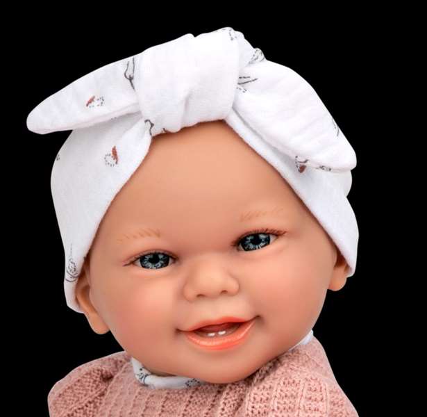 Muñecas Arias Muñeca Elegance Babyto 33 cm Rosa con Saco de Dormir, Cuerpo Vinilo